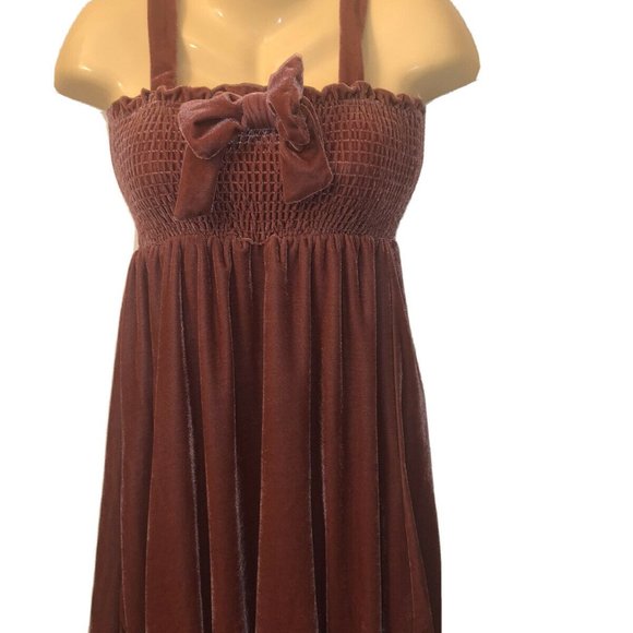 Muted Pink Handmade OOAK Ruched Fairy Dress Plush Fairycore Dusty Rose Y2K - Picture 1 of 9